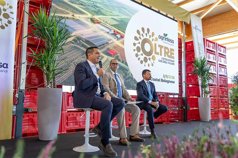 Da sinistra, Michele de Pascale, presidente della Regione Emilia-Romagna, Maicol Mercuriali, giornalista moderatore e l’assessore regionale all’Agricoltura Alessio Mammi